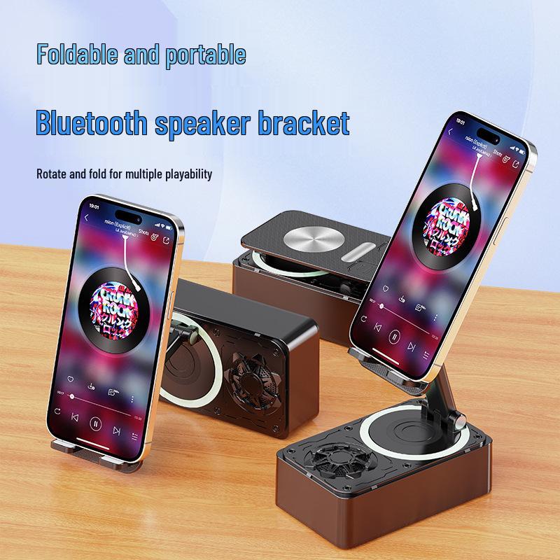 Вращающийся на 360° держатель для телефона и Bluetooth-колонка - Настольная подставка с высококачественным звуком