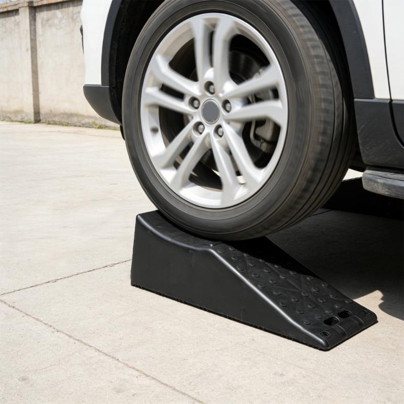 5.5 Inch Handy Wheel Chock For Car Motorcycle Tire Changing And Maintenance With Anti Slip Design X37F