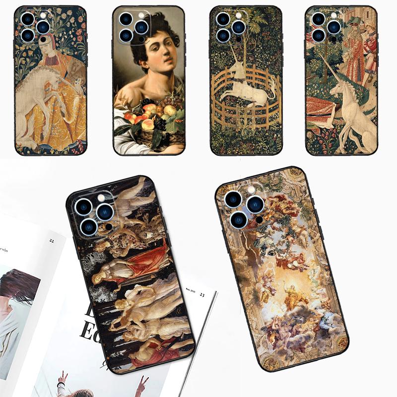 Искусство эпохи Возрождения Картина Чехол для телефона Для iPhone 17 Pro Max 11 14 15 16 Pro Max Plus 12 13 Mini 17 Air 16e Задняя крышка