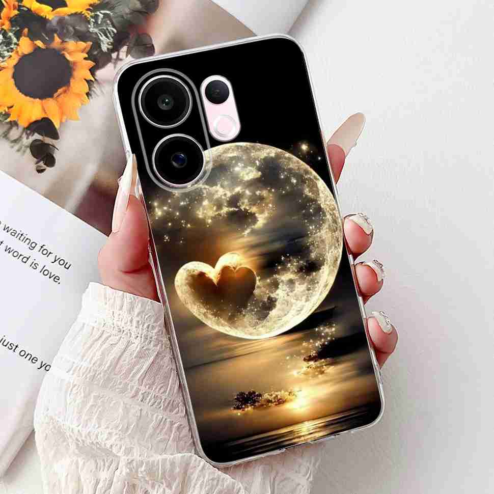 Новый чехол для Vivo S30 5G 2025 Модный Цветок Любви Мягкий Силиконовый TPU Чехол Vivo s30 S30 5G V2464A 6.67" Ударопрочные Чехлы для Телефона