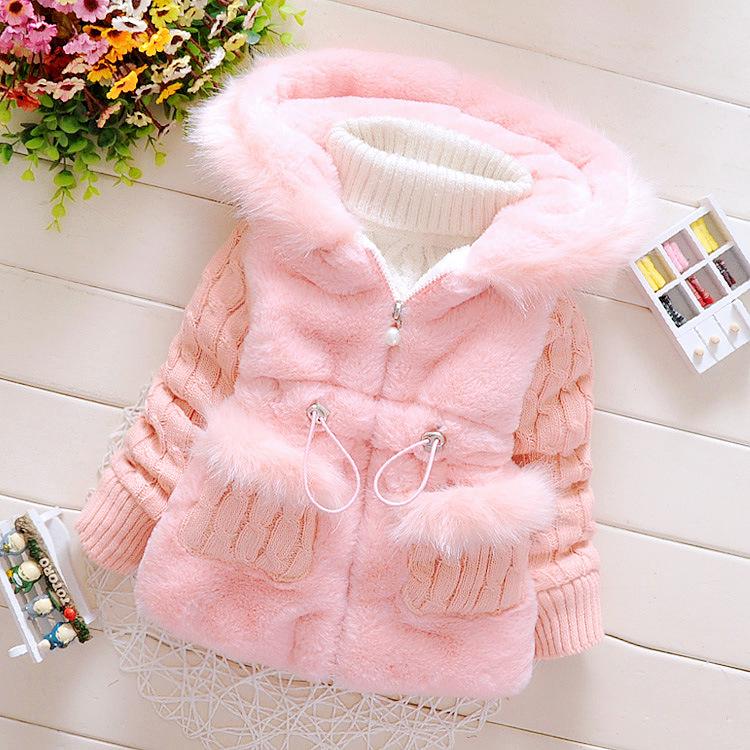 Winter Fashion Coat Toddler Baby Girls Boys Floral Thick Long Sleeve Warm Jacket Hooded Windproof