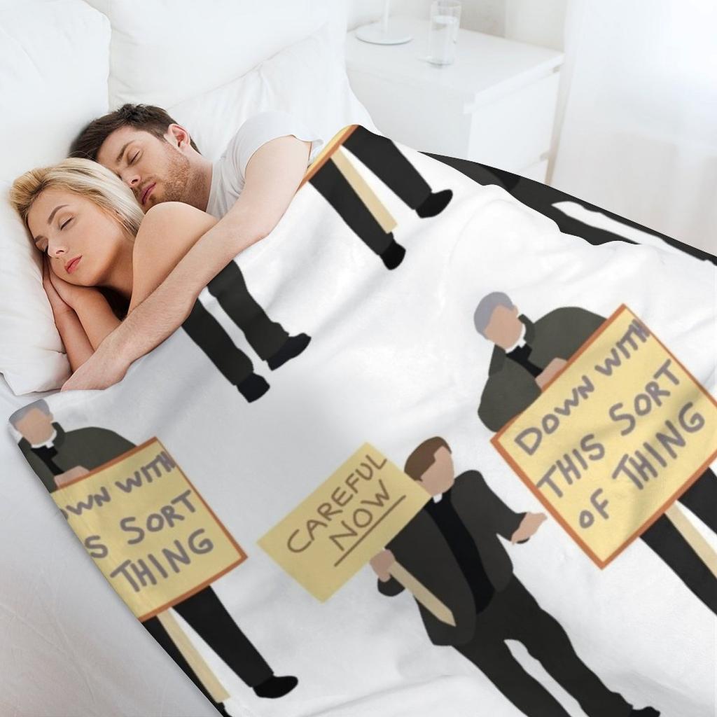 Father Ted Careful Now Quote Throw Blanket Luxury Designer Cute Personalized Gift Travel Blankets