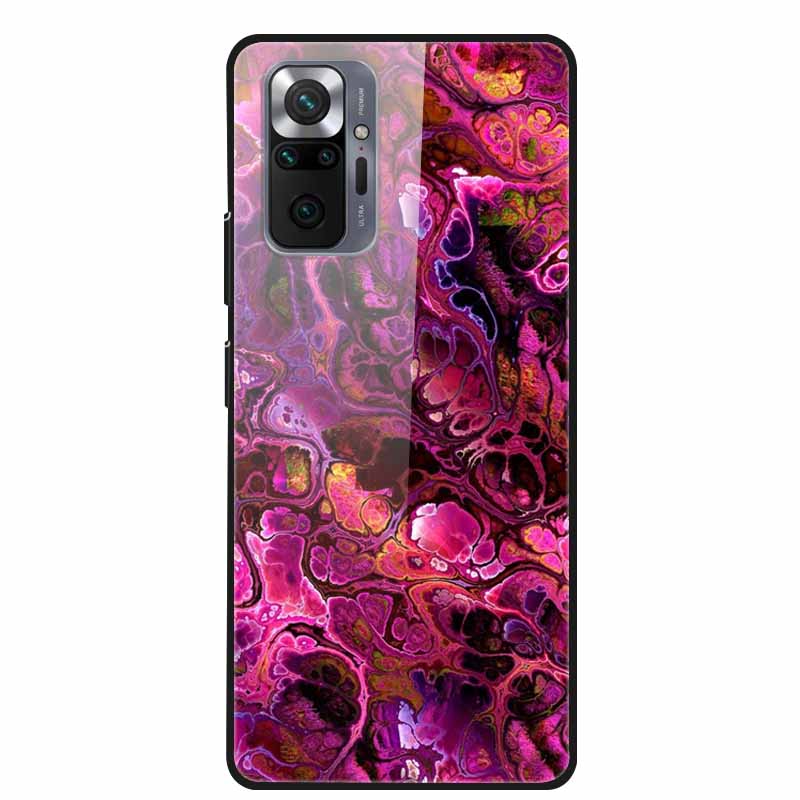 Цветная закаленная стеклянная крышка для чехла Xiaomi Redmi Note 10 Pro, жесткий противоударный Funda для чехлов Redmi Note10 / Note 10Pro, корпус