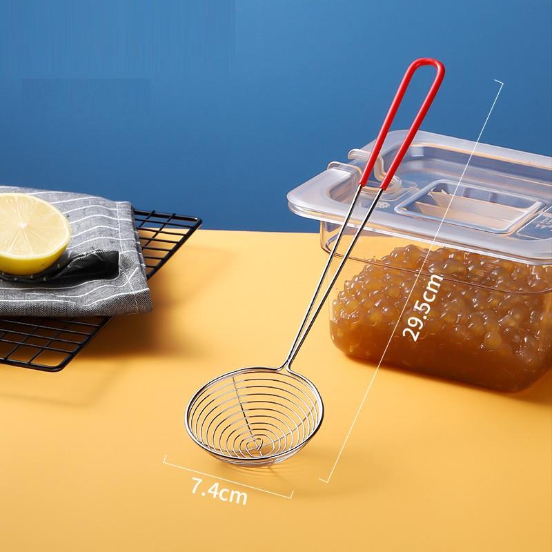 Ложка для тапиоки, Сито для тапиоки, Сито для боба, Нержавеющая сталь, Принадлежности для молочного чая, Стальная кухонная подвесная утварь