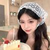 Вязаный крючком платок на голову Французская пастораль Треугольная повязка на голову Ручная работа Мягкий обертыш для волос для пляжа Пикника Праздника Бохо Мода