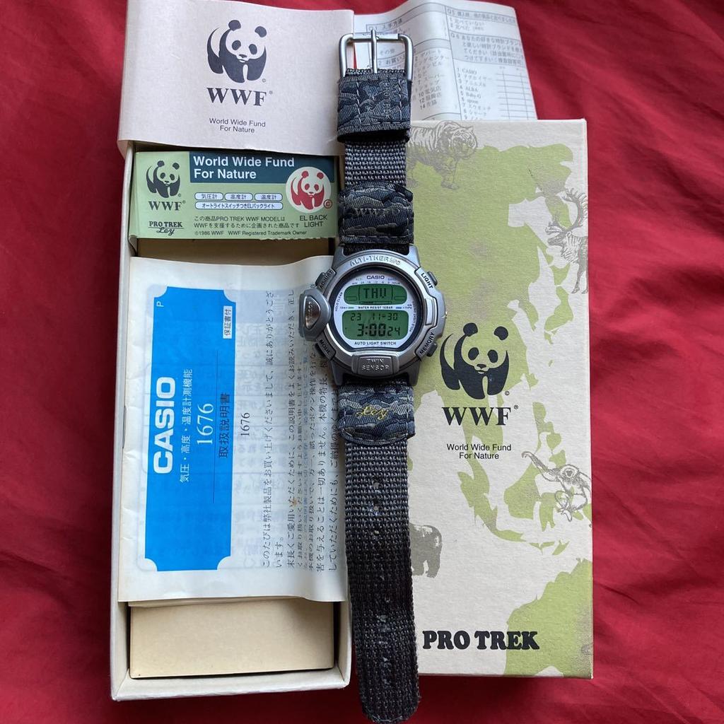 Casio Супер ЭЛ Панда WWF PRO TREK Цифровые Часы Панда PRL-20