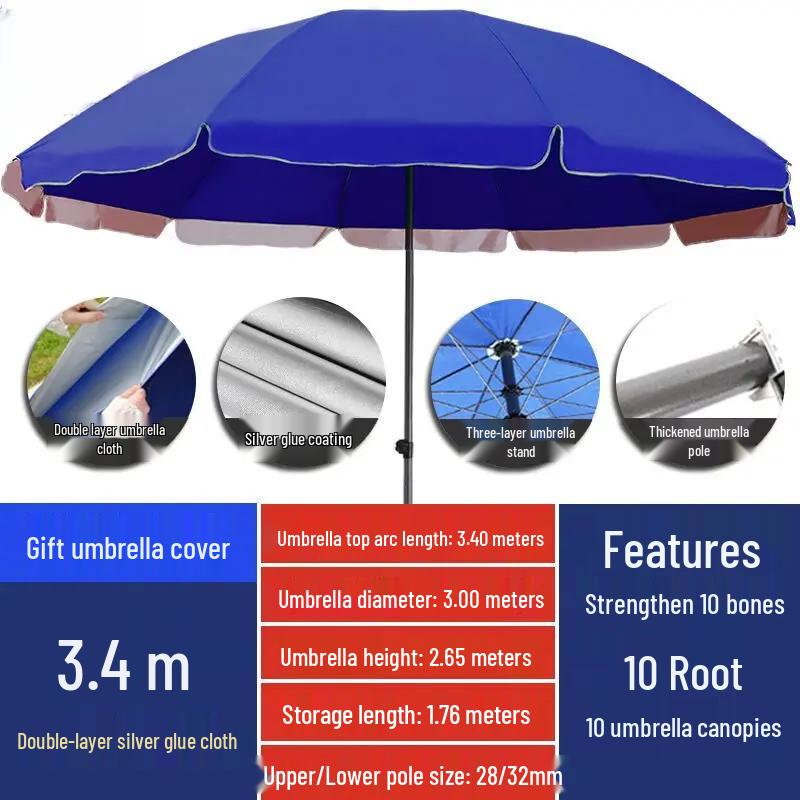Jinggong Outdoor Thickened Commercial Sun Shade & Advertising Umbrella