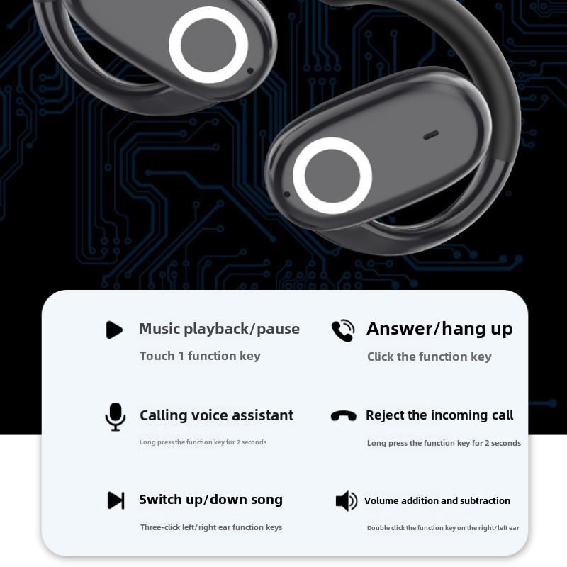 Беспроводные Bluetooth-гарнитуры OWS, подвесные, прозрачные Bluetooth-гарнитуры с закрытыми ушами