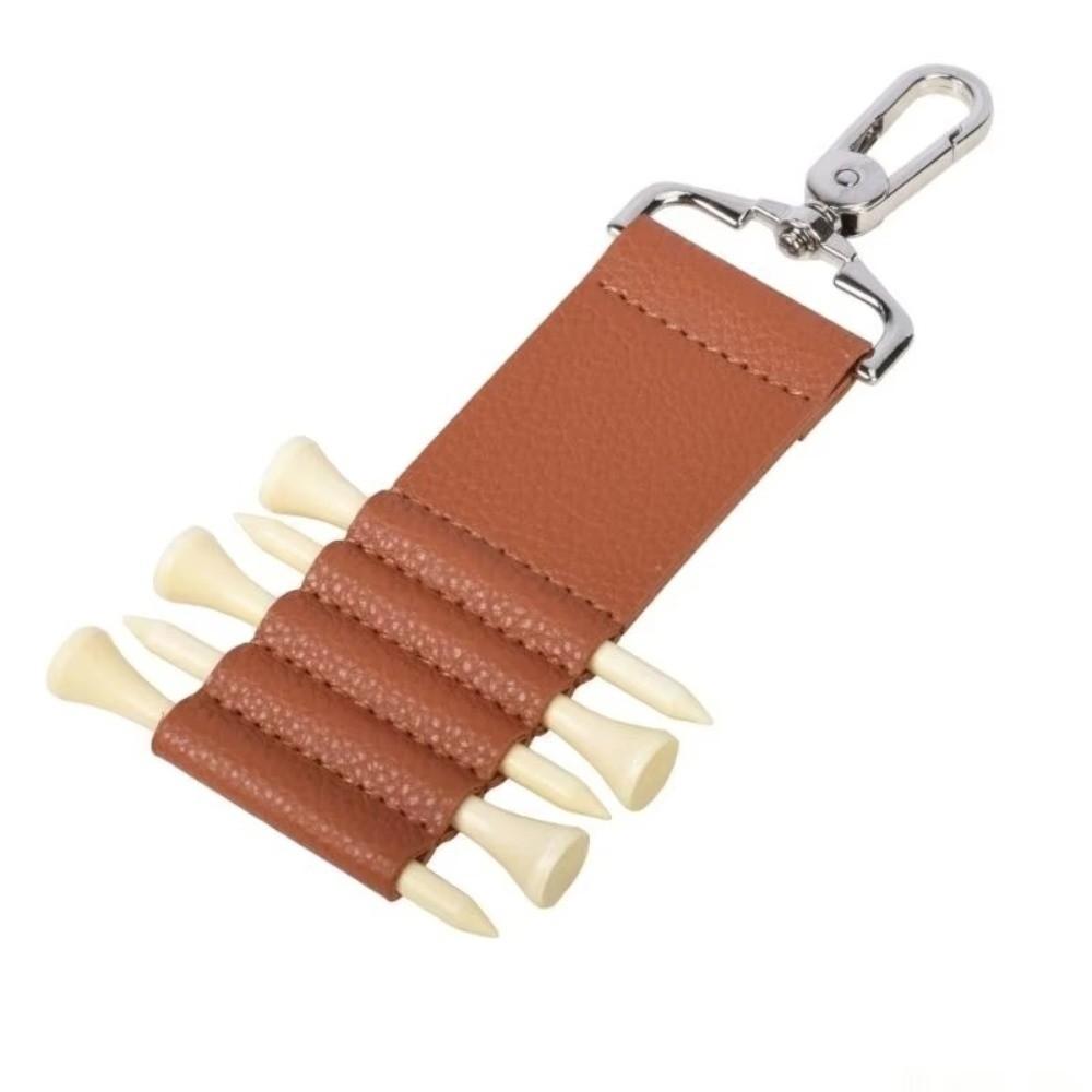 Anti-Loss Clip Golf Tee Holder PU Leather Outdoor Sports Gear Golf Tee Organizer Outdoor Sports