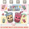 Party Backdrop Happy Birthday Birthday Multicolor Photo Booth Background Wall Decor