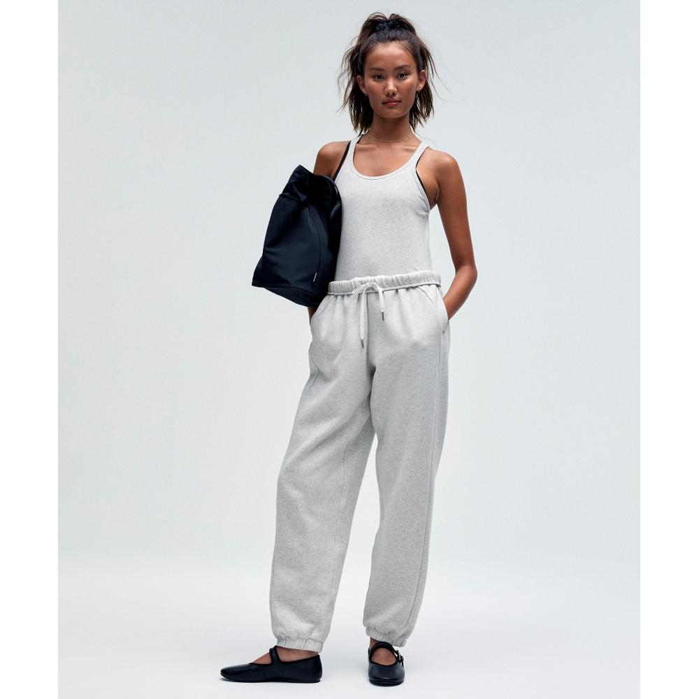 Lululemon Спортивные брюки Scuba Mid Rise Oversized Jogger Short Heathered Core Ultra Light Grey