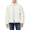 Calvin Klein Однотонная свободная куртка с воротником-стойкой и застежкой-молнией на пуху с длинными рукавами, мужская куртка белого цвета J400469YBI