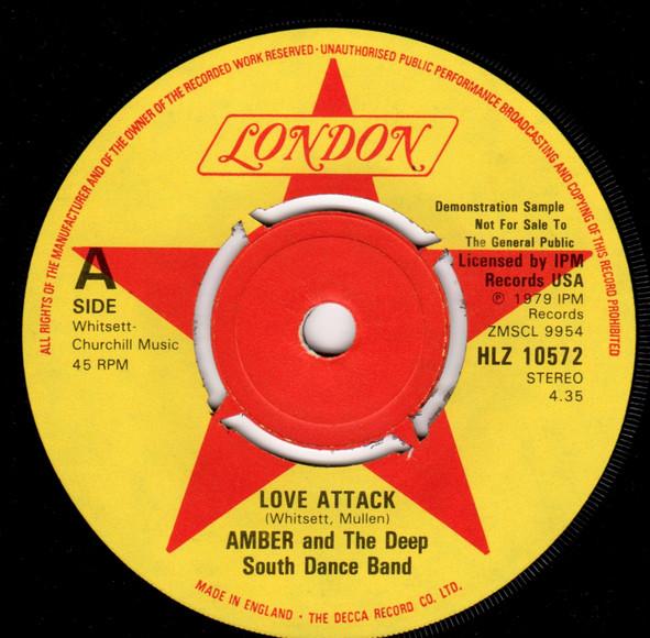 7inch Record AMBER & DEEP SOUTH DANCE BAND - Love Attack HLZ10572PROMO London Records 1979 UK Soul/Funk Used