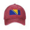 Custom Fashion Unisex Cotton Flag Of Bosnia And Herzegovina Baseball Cap Adult Adjustable Dad Hat Men Women Outdoor