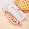 1 Set Women Cartoon Animal Earrings Different Shapes Drinking Bottle Hook Earrings Food Sweet Color Acrylic Dating Hanging Earrings