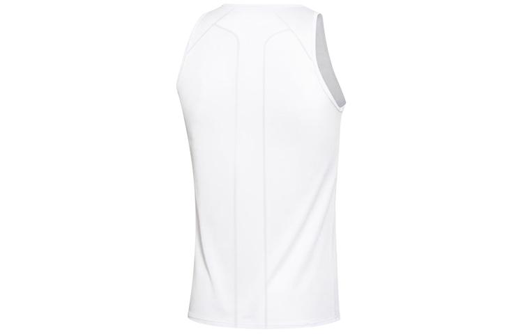 Li Ning Tank Tops Men's White Crew Neck Moderate Straight Fit YUDU011-1