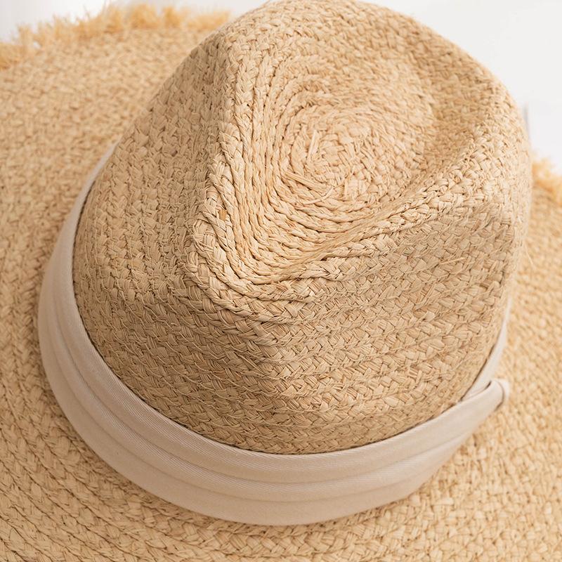 Шикарная французская винтажная соломенная шляпа от солнца ручной работы — дышащая, неэластичная, идеально подходит для пляжных и джазовых вечеринок