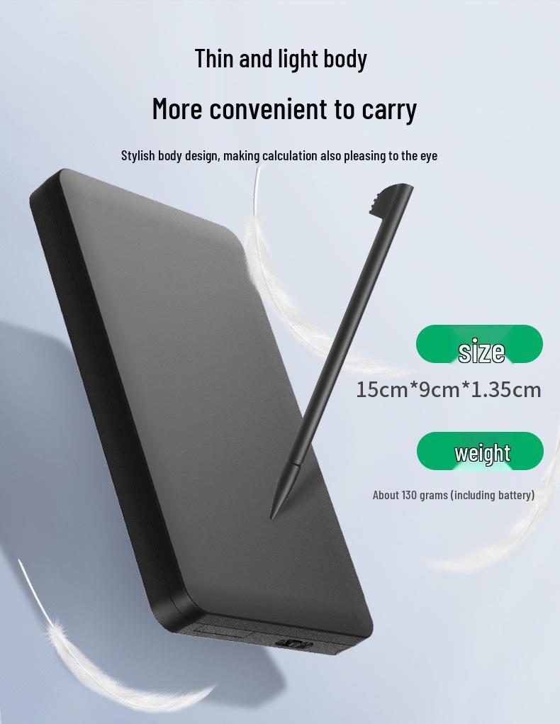 Портативный ЖК-планшет для письма с откидным калькулятором для студентов и офиса