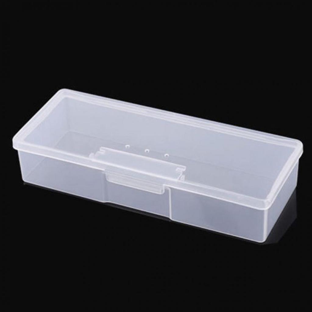 Transparent Nail Supplies Brush Kit Storage Box Plastic Container Organizer Case KTY
