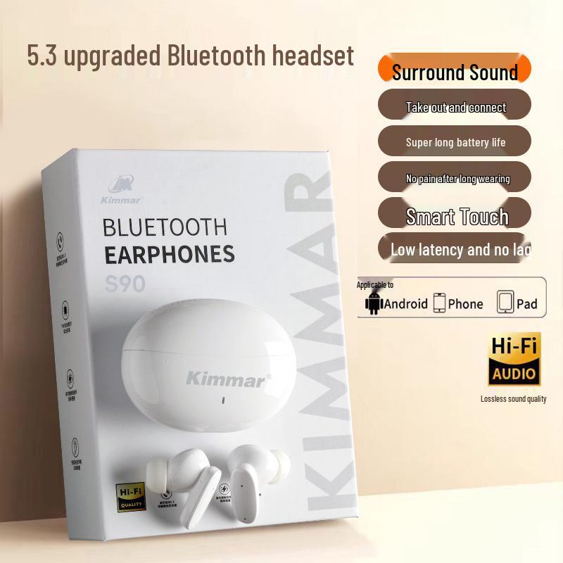 Премиальные Bluetooth-наушники с шумоподавлением и длительным временем работы, совместимы с Android, Xiaomi, Apple