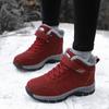 Men Plush Ankle Boots Platform Anti Slip Women Winter Warm Cotton Shoes Wear-resistant Casual Walking Thick Bottom Shoes 2024