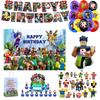 Декорации для дня рождения в стиле Roblox Бык элементы для создания сцены фон флаг воздушный шар полоска для торта Сенсорный Прочный Эластичный Сжатие Прыгучий