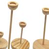 Crystal Ball Display Stand Egg Wooden Stable Baseball Sand Base Sphere Holder for