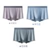 Zaishuo Men's Underwear, Size 50S Modal Seamless Breathable 7A Mulberry Silk Antibacterial Crotch Men's Boxer Briefs, 3-Pack