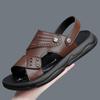Fashion Sandals 2024 Summer Genuine Leather Sandals for Men Leisure Beach Sandals Male Summer Shoes Lightweight Outdoor Casual Sandals
