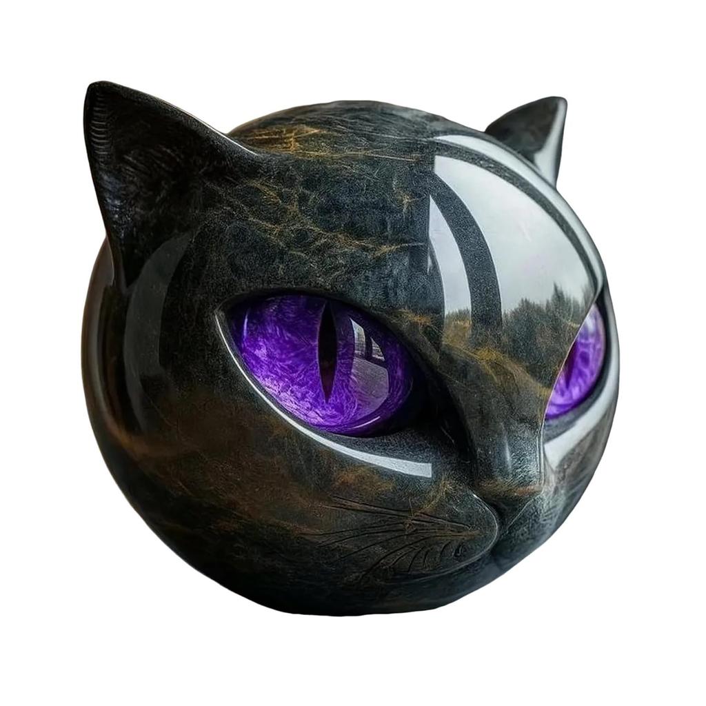 Halloween Black Cat Sculpture Tabletop Cat Statue Elegant Home Decor Gifts for Cat Lovers Women Men Cat Statue Home Decoration