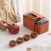 Outdoor Travel Tea Set Creative Ceramic One Pot Four Cups Convenient Storage Gift Box Business Gifts