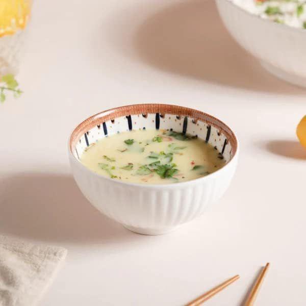 Japanese Ramen Bowls And Spoons Set With Chopsticks - Small Bowls For Pho, Rice Or Soup And Noodles - 14 Piece Set (Bowl H 4B+4S+4C+2P)