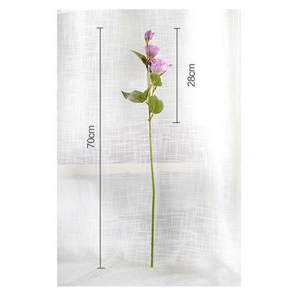 1 шт. искусственный цветок тройничного нерва эустома цветок украшение дома искусственный цветок свадебный цветок шелковая эустома