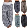 Elephant Pants Cotton Elastic Low Waist Loose Casual Print Yoga Beach Boho Men Women