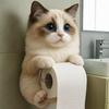 Cute Cat Toilet Tissue Rack Free Standing Storage Roll Paper Holder Animal Shape Decorative Toilet Paper Rack Bathroom Accessori