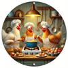 Забавная 2D наклейка на стену "Курица-повар", 1 шт., клейкий декор для кухни, дома, офиса, гостиной, спальни, ванной комнаты, легко отклеивается и приклеивается