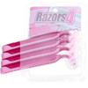 Dwitree Razors 4 Disposable Razors Pink, Pack of 4, 1 Piece ,Korean Razor Blade