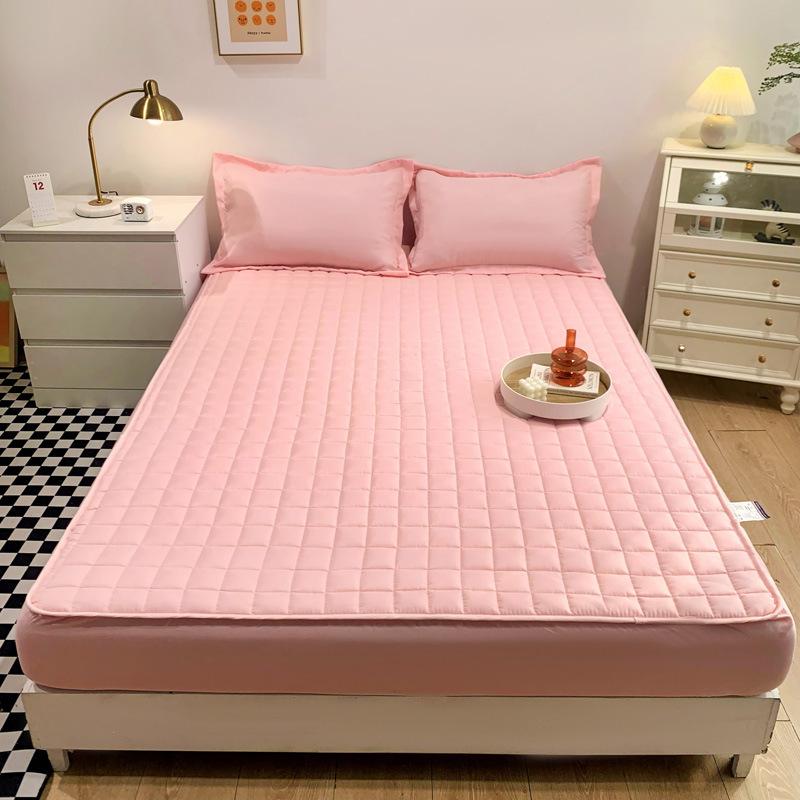Хлопковое мягкое постельное белье, простыня, наматрасник, утолщенное стеганое покрывало, эластичные простыни, простыня, наматрасник, нескользящая простыня, пылезащитный чехол