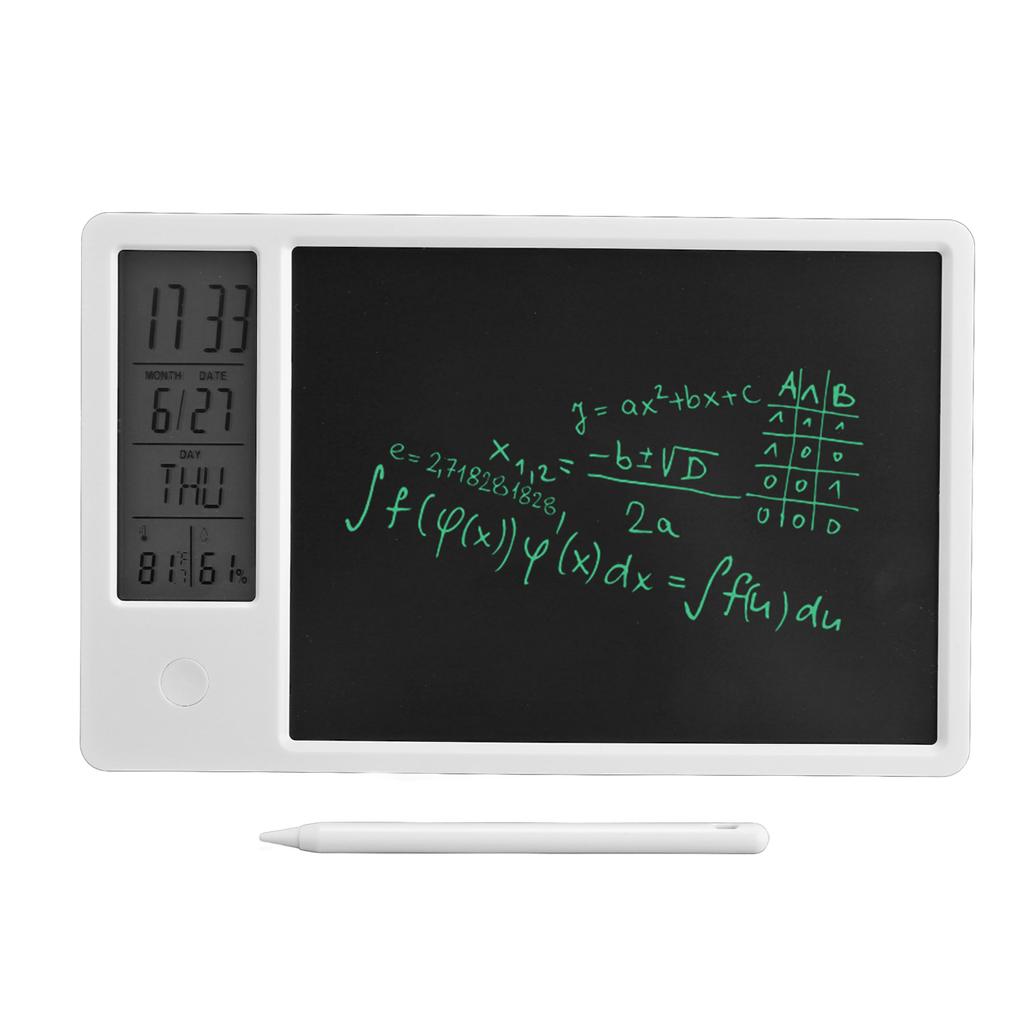 ЖК-планшет для письма 10 дюймов, перезаряжаемый, стираемый, электронный планшет для рисования с цифровыми часами