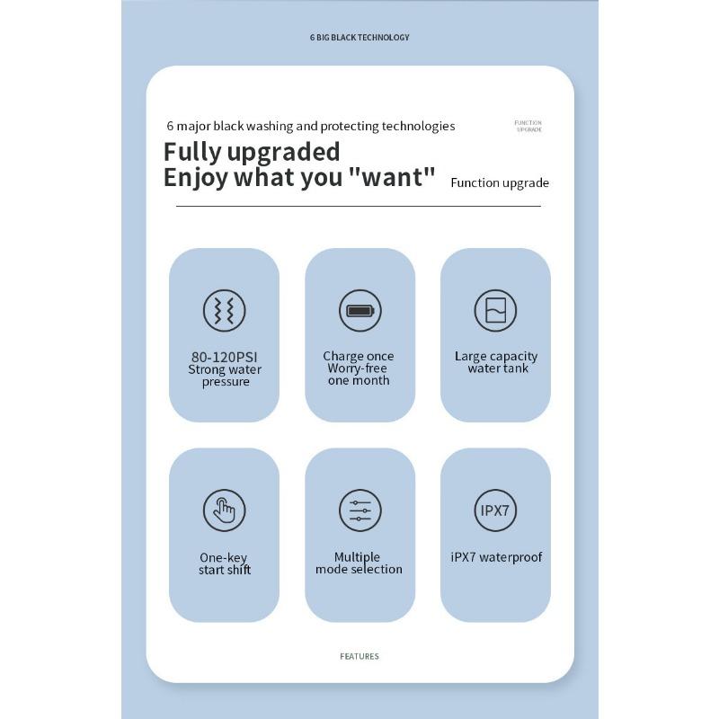 1 упаковка Беспроводной электрический ирригатор с 4 насадками - Насадка с вращением на 360°, USB-зарядка для ежедневного ухода за зубами и чистки десен