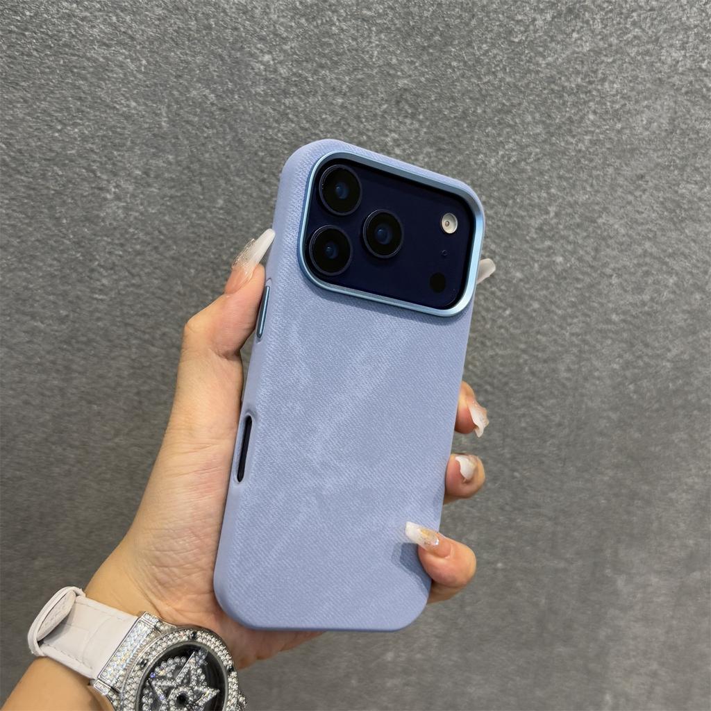 For MagSafe Fiber Leather Case For iPhone 17 Pro Max 16 15 14 Plus 13 12 17 Air Invisible Magnetic Wireless Charge Cover