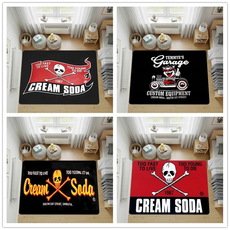Cream Soda Temmye Streetwear Brand Rug,living Room Carpet,computer Chair Floor Mat,Entrance Mat, Entryway Rug