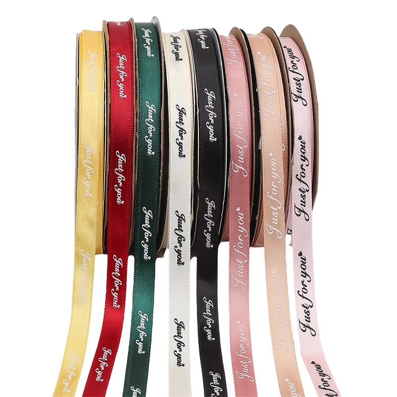 10yards/bag 10mm Classic English Pure Color Ribbon For Flower Gift Packaging Hair Rope Accessories