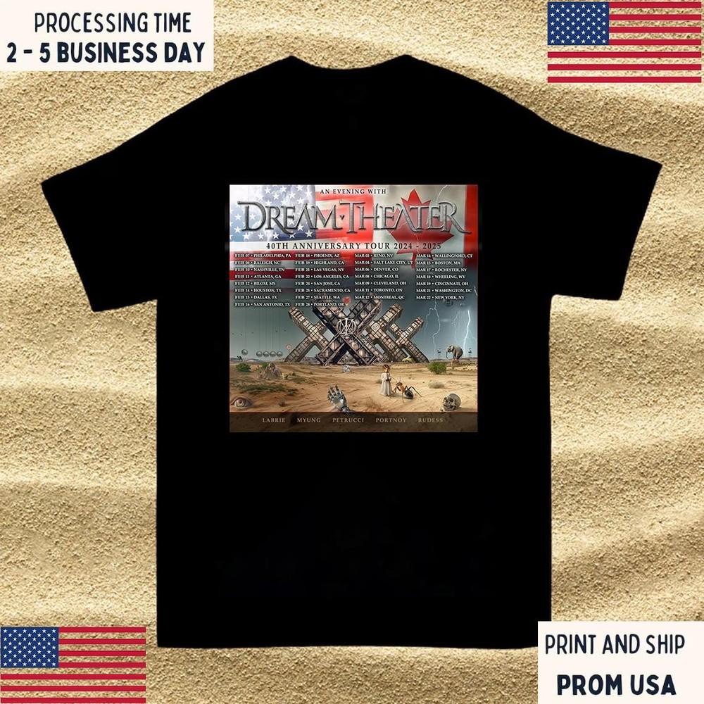 Dream Theater USA and Canada 2025 Tour T Shirt Full Size