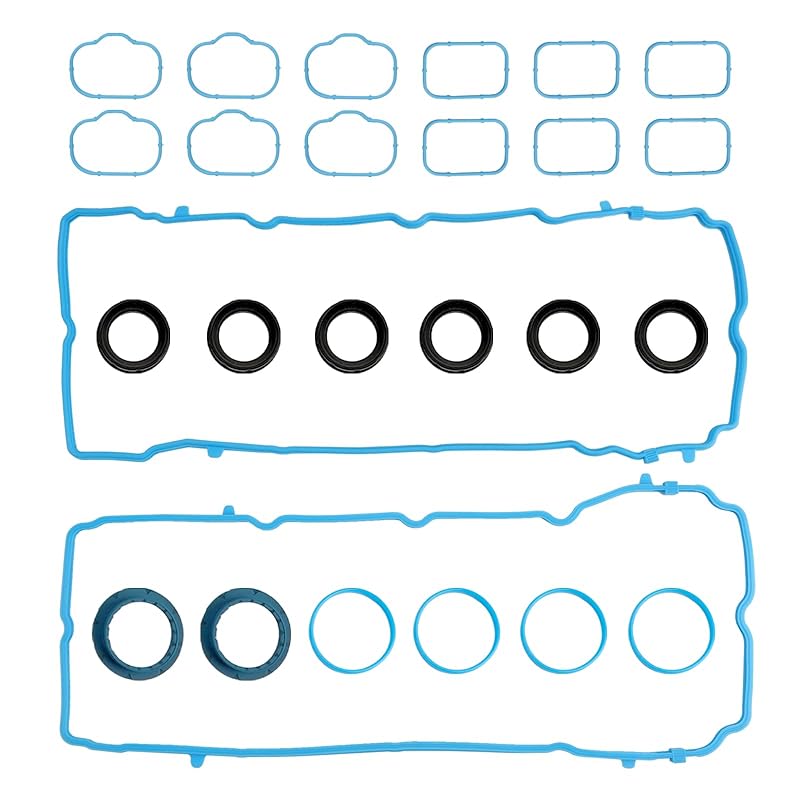 Valve Cover Gasket And Intake Manifold Gasket Set Compatible With Chrysler Dodge Jeep Ram Vehicle 2011- 3.6L 200 300 Durango Charger Challenger