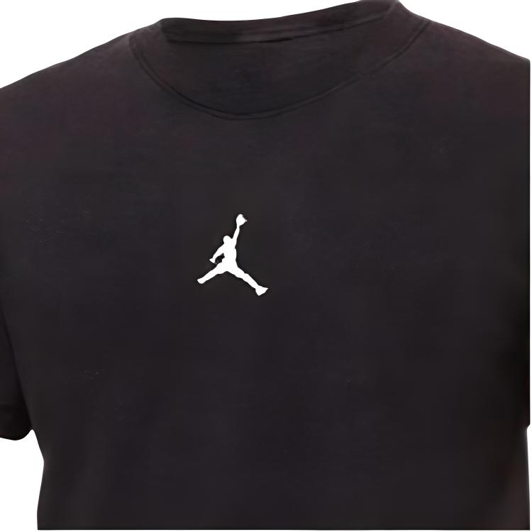 Jordan Футболка с коротким рукавом и круглым вырезом с логотипом, мужские топы, черная DA2695-010