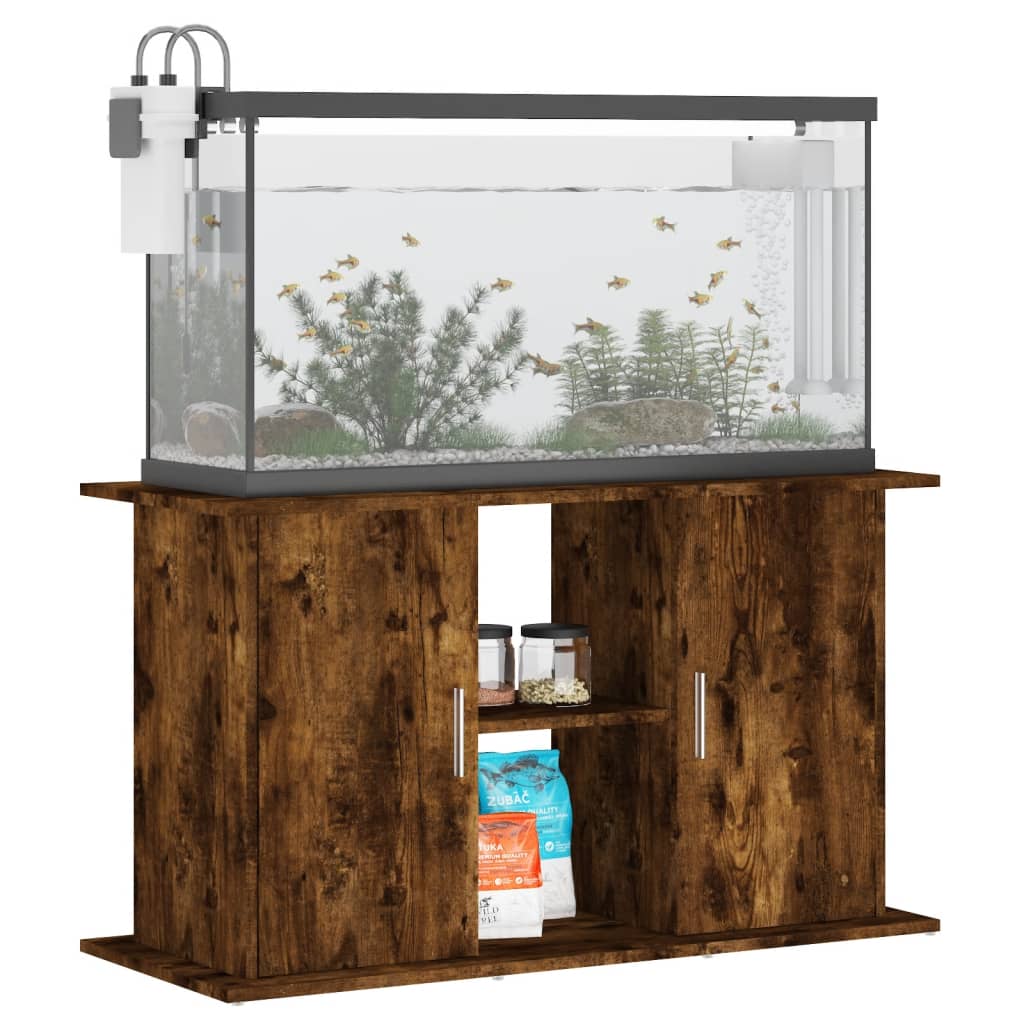 Aquarium Stand Smoked Oak Finish 101 x 41 x 58 cm Engineered Wood