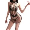 Ye Yu sexy perspective pajamas imperial sister free cheongsam pure desire neck nightdress temptation uniform flirting suit