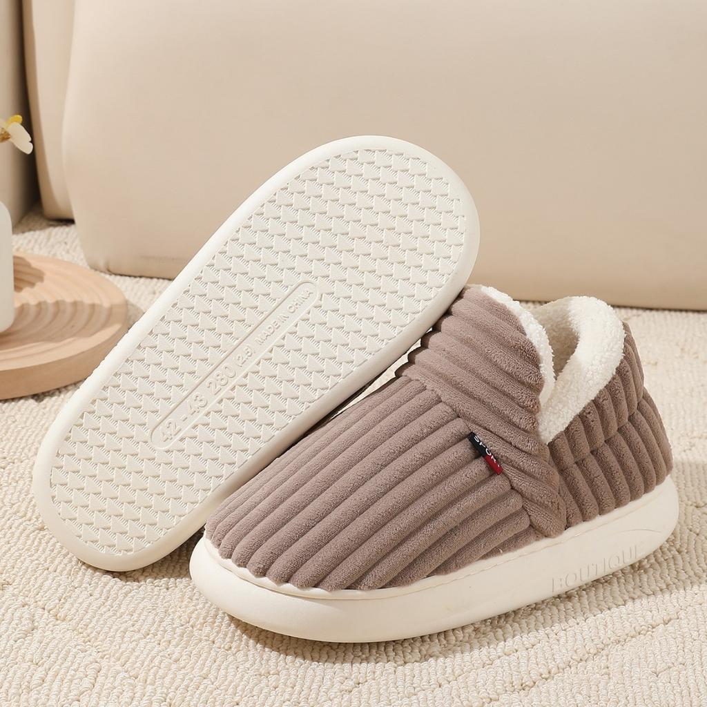High-top Cotton Shoes Winter Cold-proof Thick-soled Indoor Warm Plush Cotton Slippers Couple