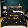 Пододеяльник Happy Birthday King Microfiber Happy Birthday To You Комплект постельного белья в праздничном стиле Soft Queen King Size Пододеяльник